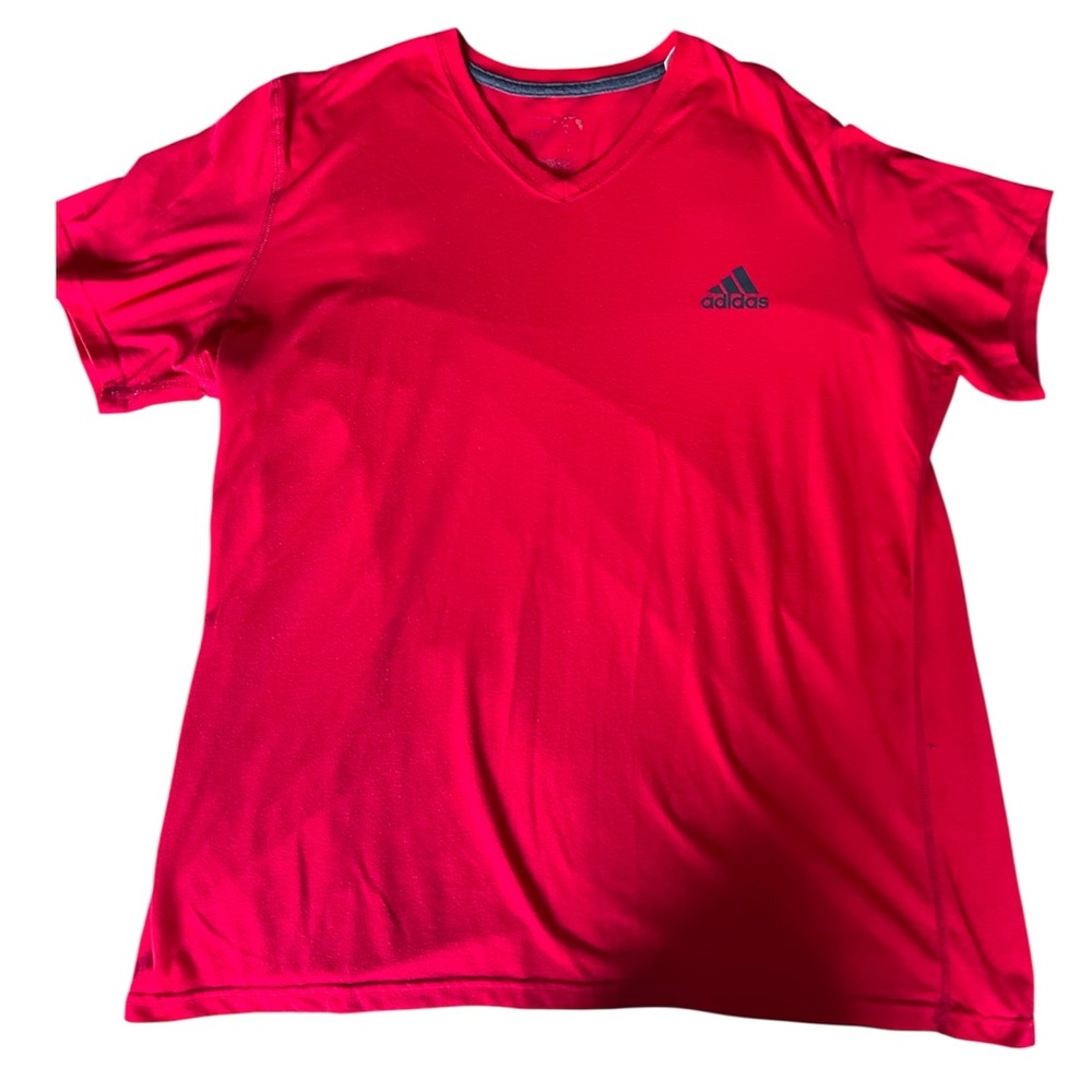Adidas Bold Red Tee with Black Logo